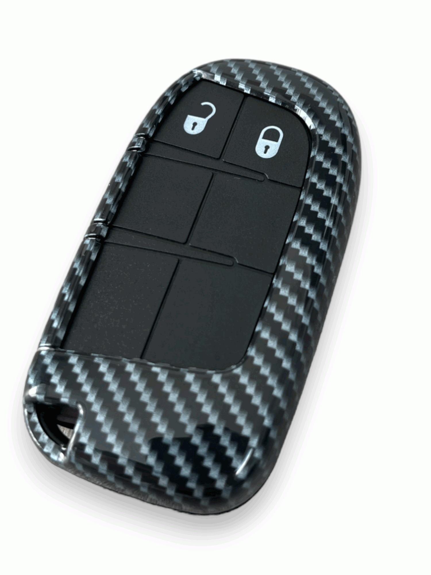 Jeep key cover- Carbon Fibre | Grand Cherokee, Renegade, Wrangler, Compass, Gladiator, Patriot key fob cover | 2013-2018 | Jeep Accessories