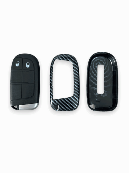 Jeep key cover- Carbon Fibre | Grand Cherokee, Renegade, Wrangler, Compass, Gladiator, Patriot key fob cover | 2013-2018 | Jeep Accessories