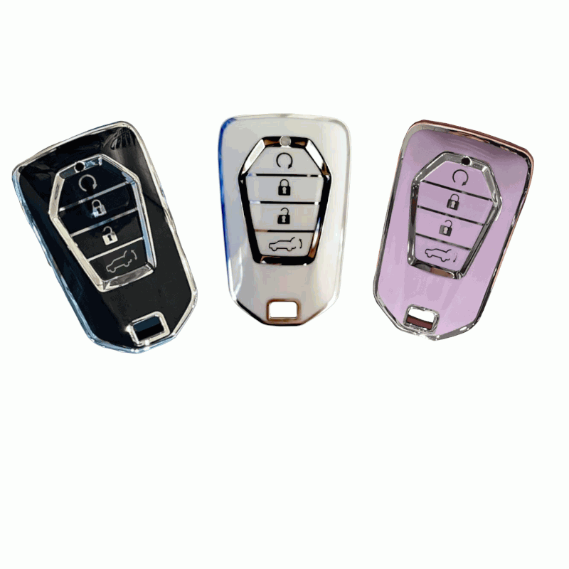 Isuzu & Mazda BT-50 Key cover - 4 button Silver trim for D-Max and MU-X