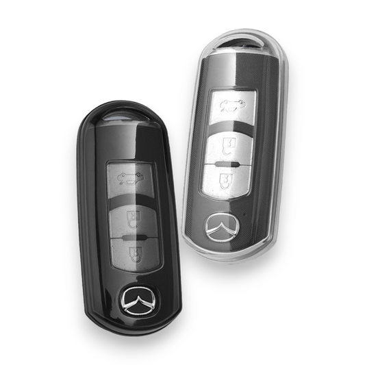 Mazda Key cover - Transparent | Mazda 2, 3, 6, CX-3, CX-5 car key cover | Mazda Accessories - Keysleeves