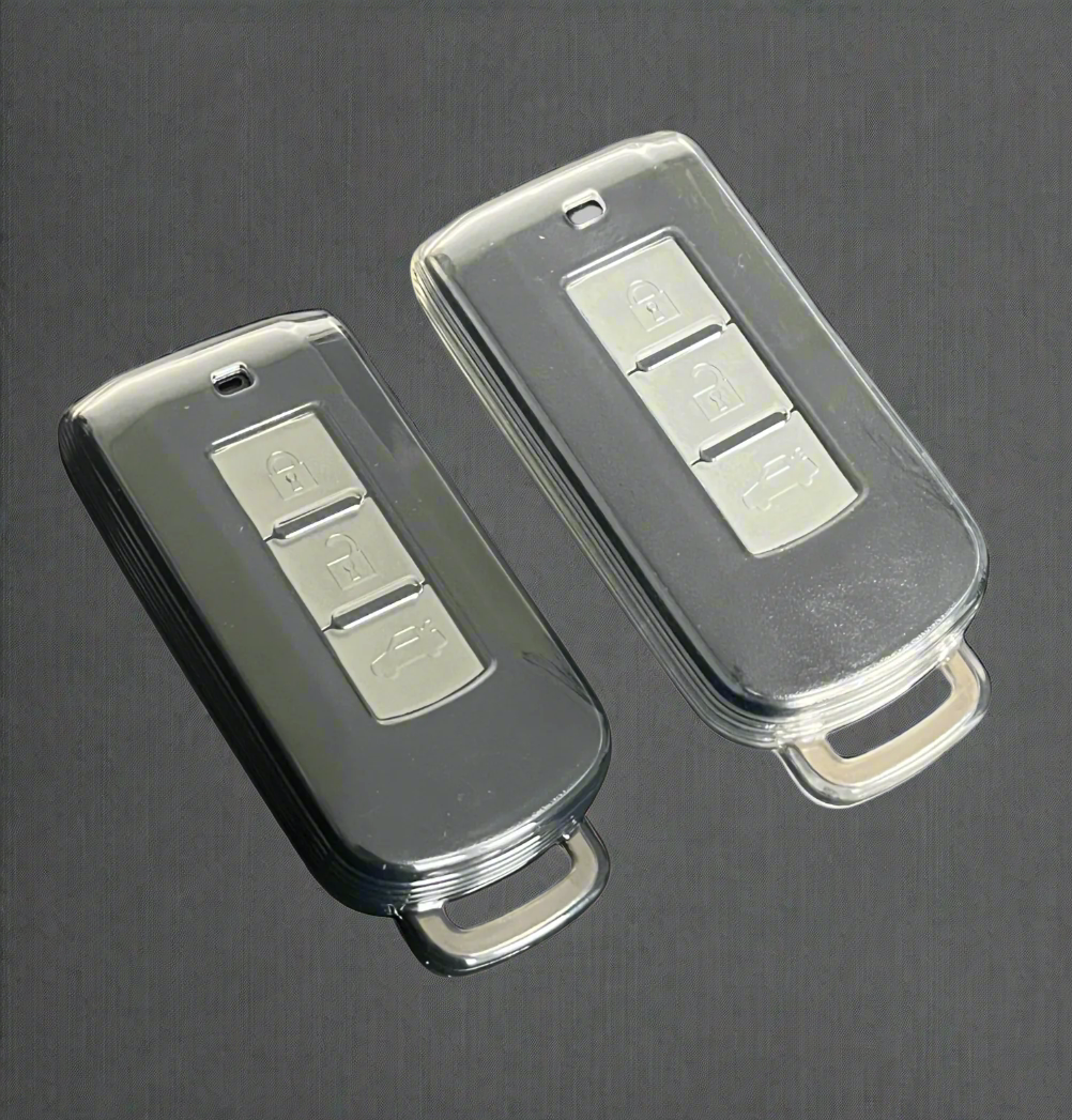 Mitsubishi key cover - Transparent | 2 or 3 button | Outlander, ASX, Lancer, Triton, Pajero key fob cover