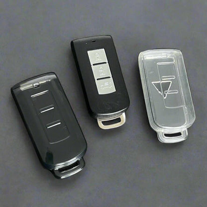 Mitsubishi key cover - Transparent | 2 or 3 button | Outlander, ASX, Lancer, Triton, Pajero key fob cover