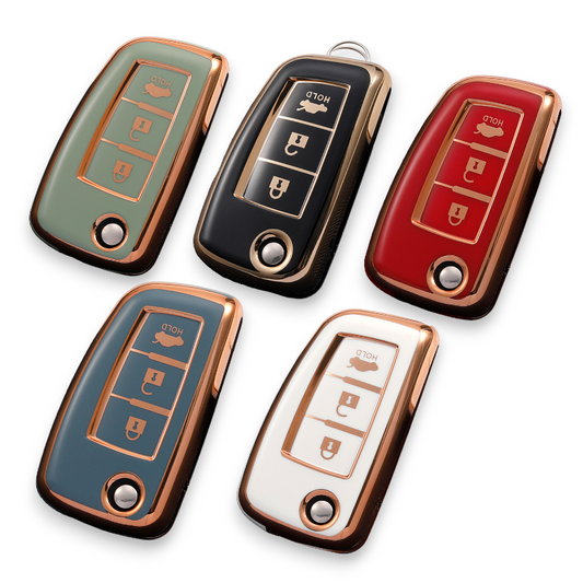Nissan Car Key Cover - 3 button Flip key | Navara, Juke, X-Trail key fob cover | Nissan Accessories