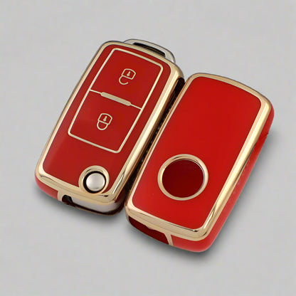 Volkswagen and Skoda key cover (2005-12)| Key fob cover for VW Golf, Jetta, Amarok, Cady, Passat, Polo, Tiguan, Touareg.