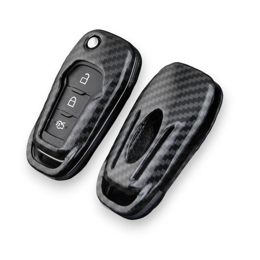 Ford car key cover - 2 or 3 button Flip key | carbon fibre design | Fiesta, Mondeo, Ranger, Everest, Escape