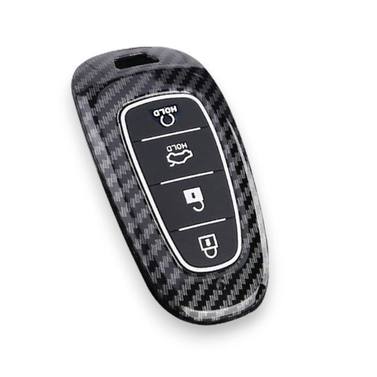Hyundai Carbon Fibre key cover for Santa Fe Highlander, Tucson, Palisade Car key accessories | key fob cover