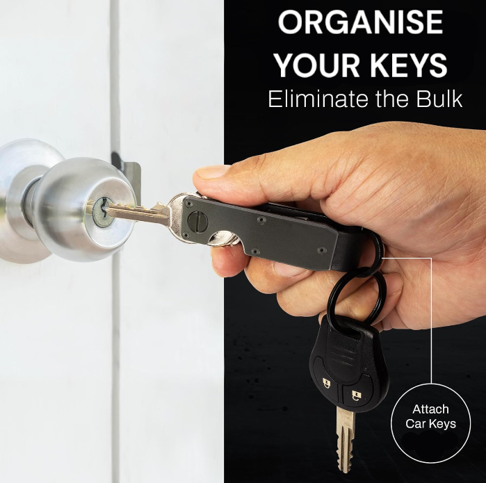 Premium Key Organiser - Metal Key Holder | Fits up to 5 standard keys