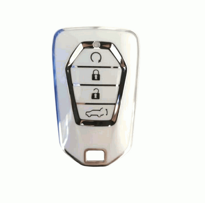 Isuzu & Mazda BT-50 Key cover - 4 button Silver trim for D-Max and MU-X