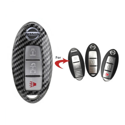 Nissan Car Key Cover - Carbon Fibre Design | Navara, 350z, Qashqai, X-Trail key fob cover | Nissan Accessories