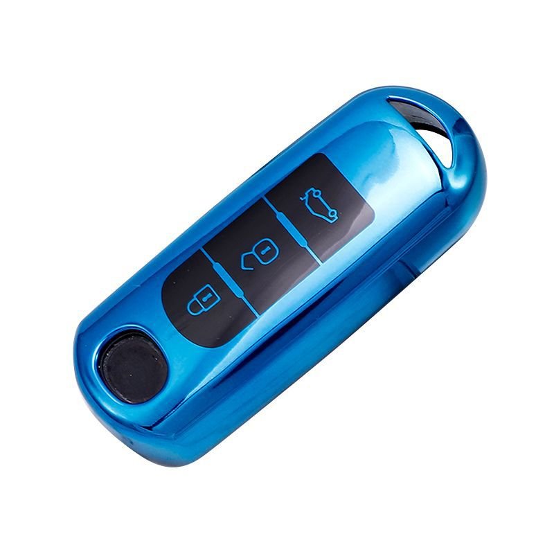 Mazda Key cover blue | Mazda 2, 3, 6, CX-3, CX-5 (3-button) car key cover | Mazda Accessories - Keysleeves